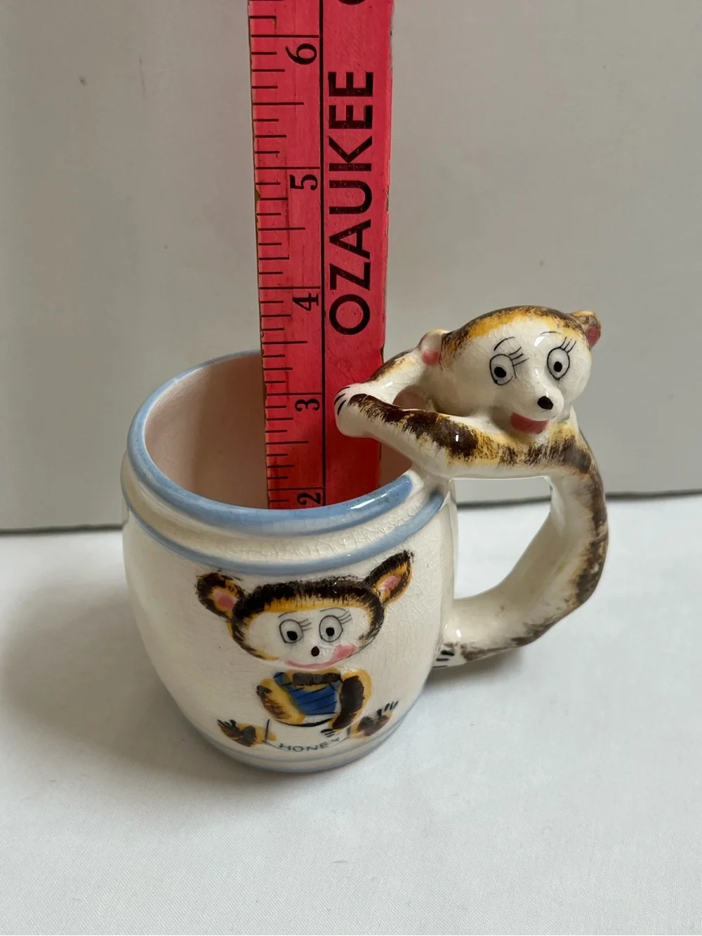 Vintage Honey Bear Farm Children's Cup Mug For Milk  Juice 1950’s Hand Decorated